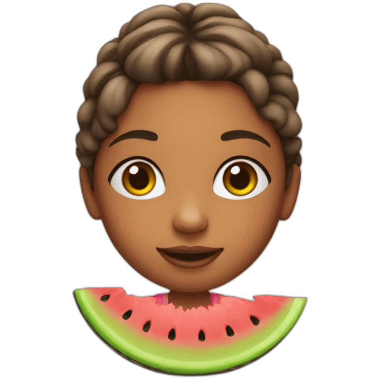 Watermelon girl emoji