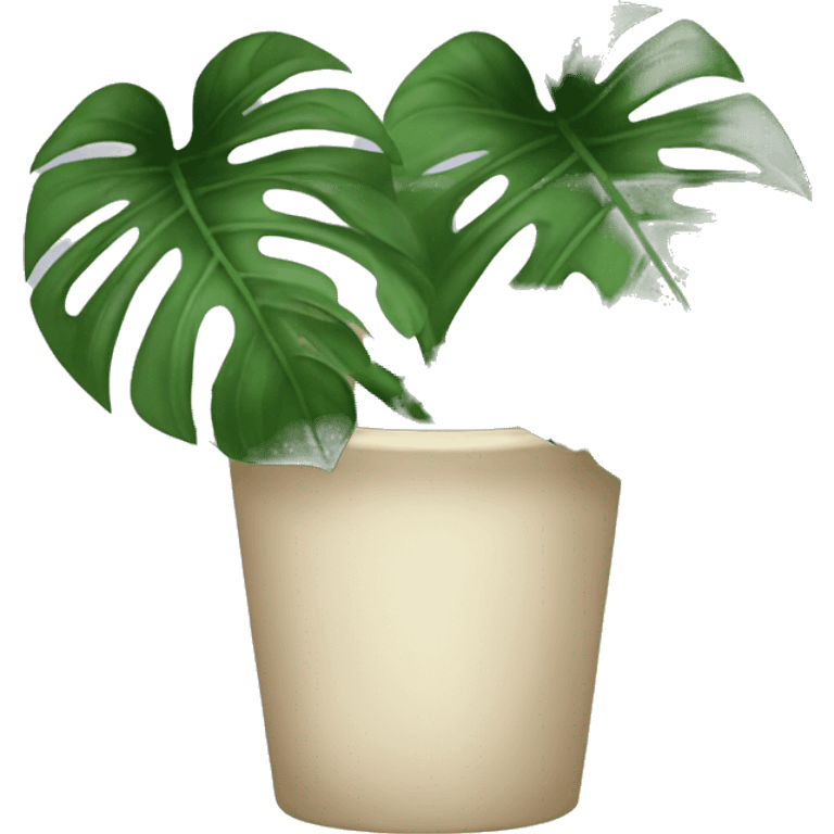 Monstera plant emoji