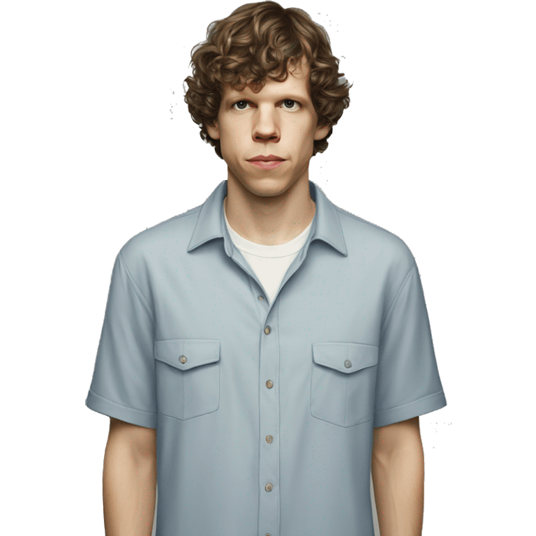 Jesse Eisenberg wearing shirt emoji