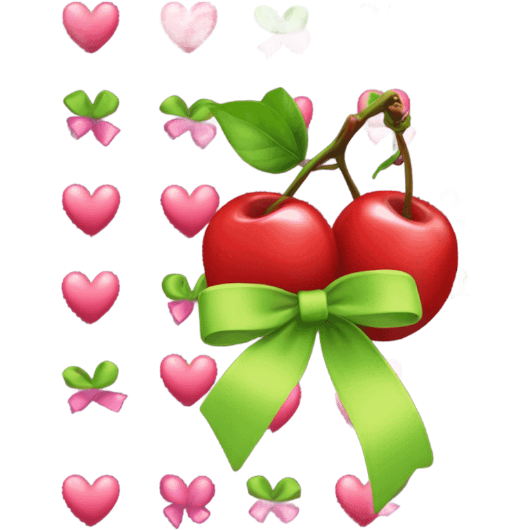 Cherrys and ribbons  emoji