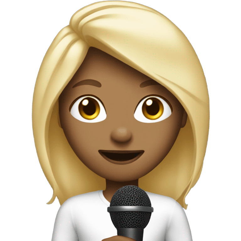 Super star blonde With a microphone emoji