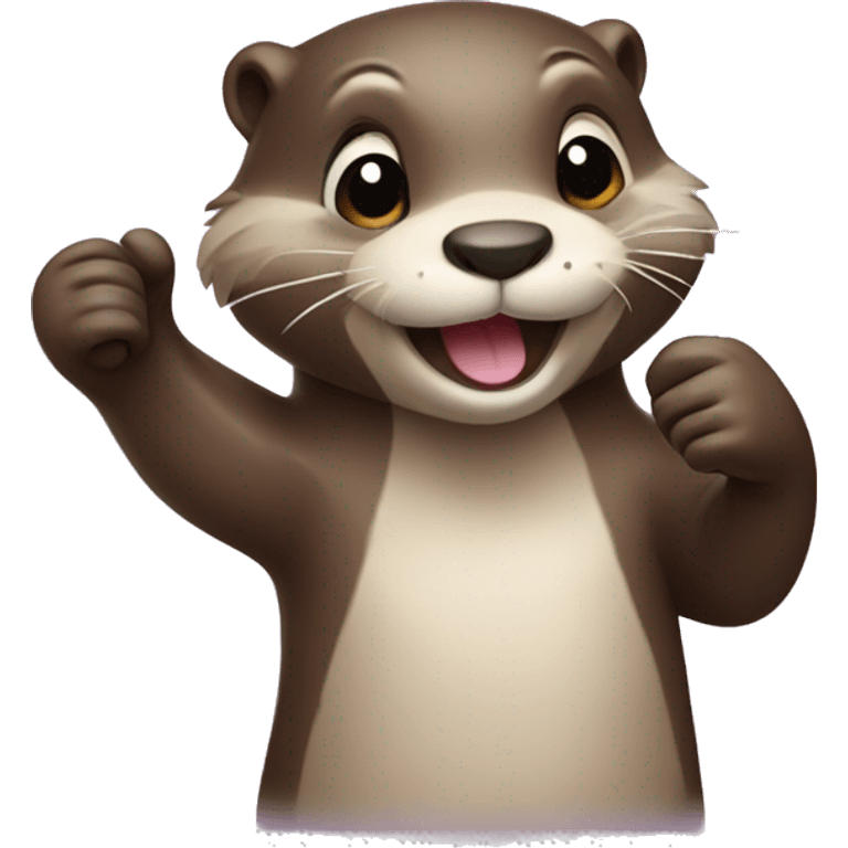  Cute otter two thumbs up emoji