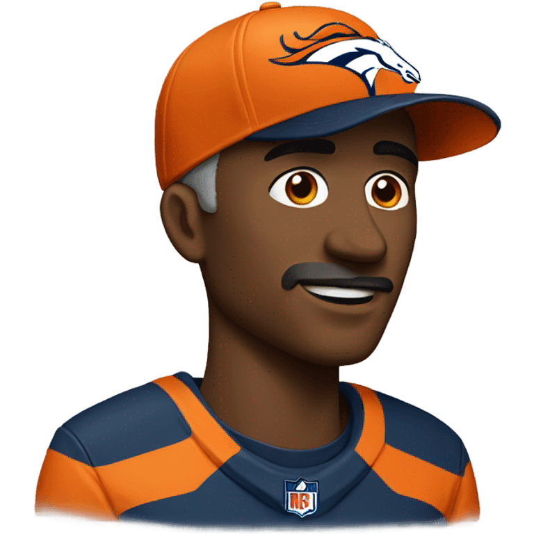 Man with broncos hat  emoji