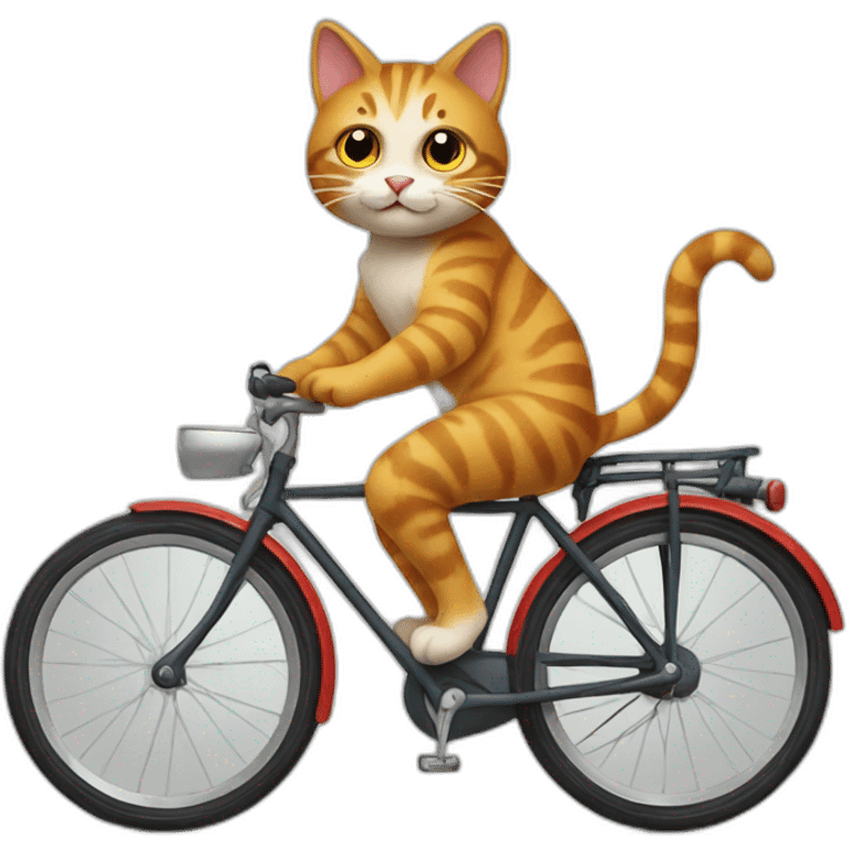 Cat riding a bike emoji