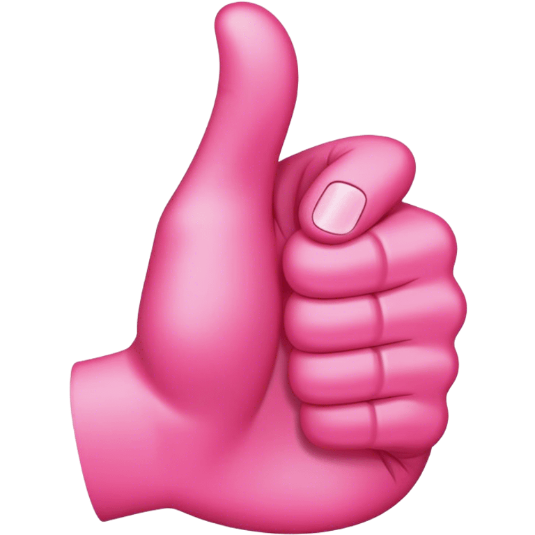 thumbs down that is pink emoji