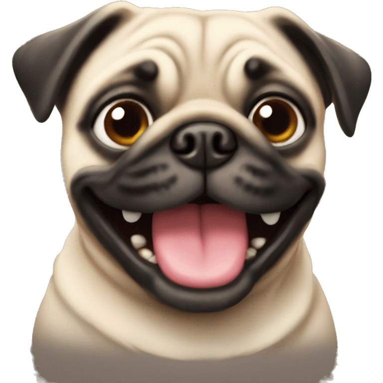 Smiling pug  emoji