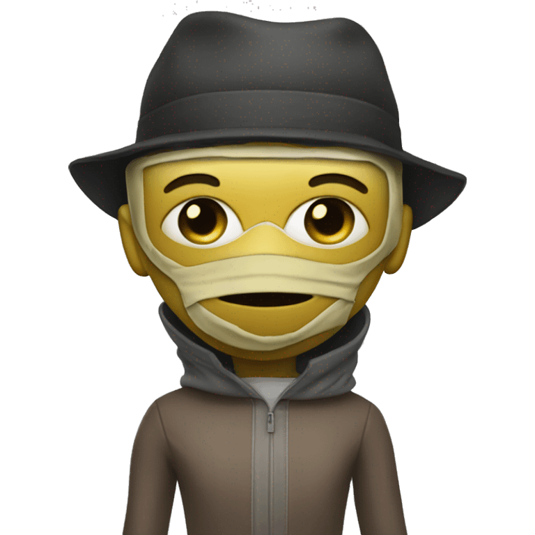 humanoid wearing mask emoji