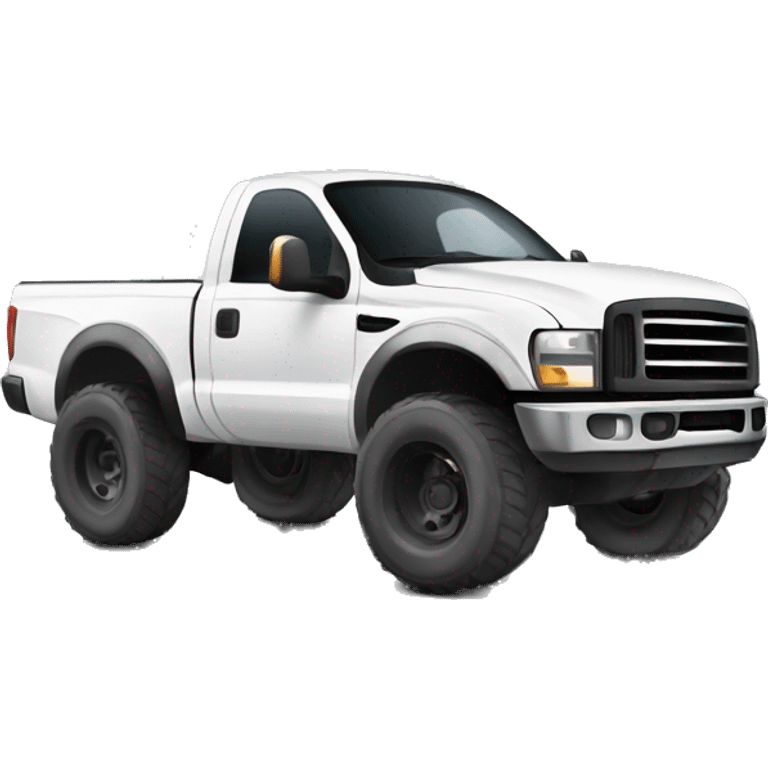 white lifted diesel truck emoji