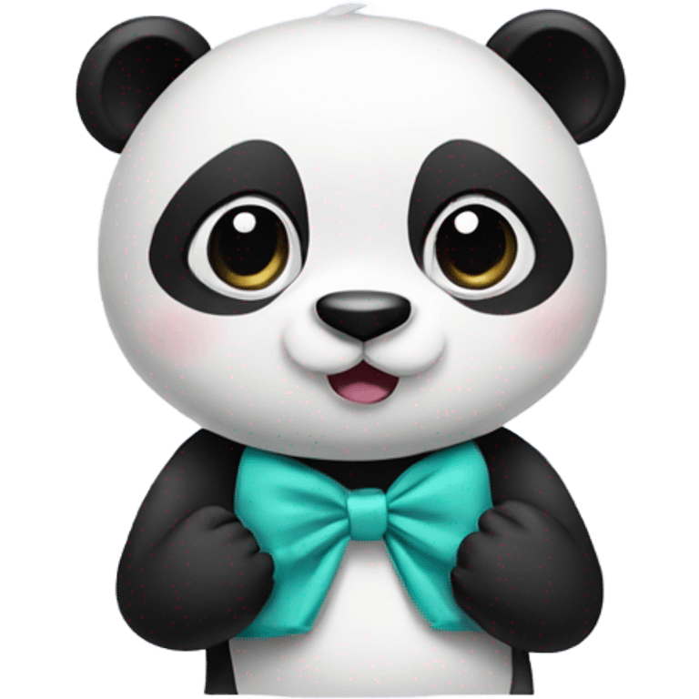 Panda with bow emoji