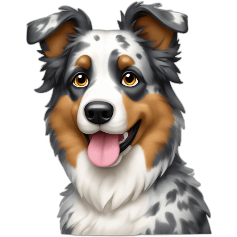 Berger australien bleu merle emoji