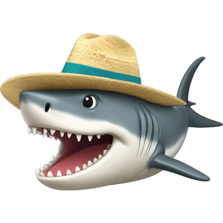 Tiburón con sombrero de copa  emoji