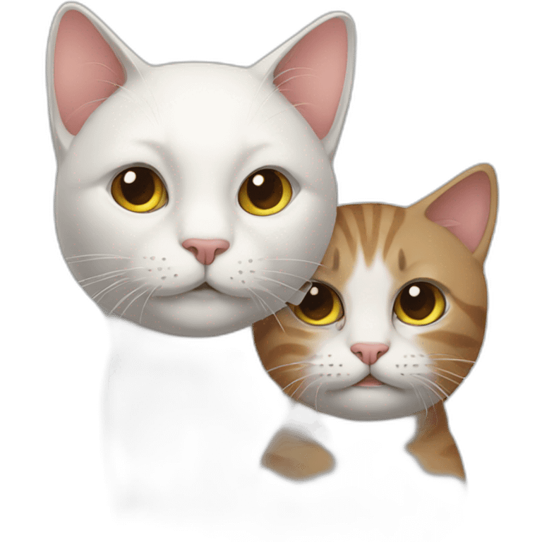 Two cats. emoji