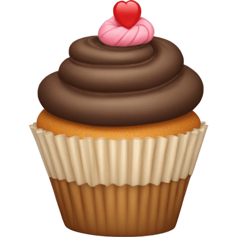 Cupcake with ribbon on top emoji