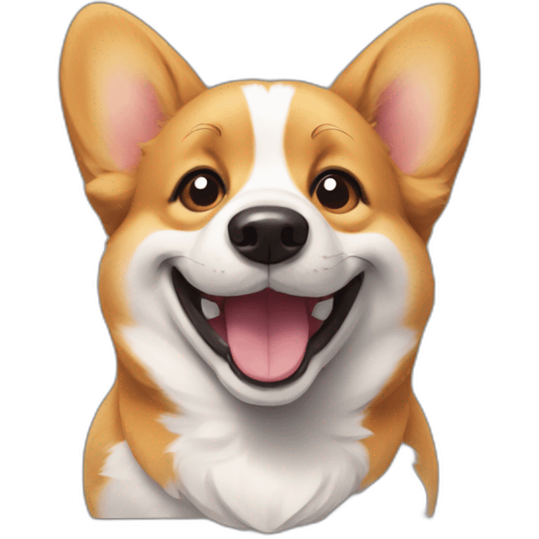 corgi smiling emoji