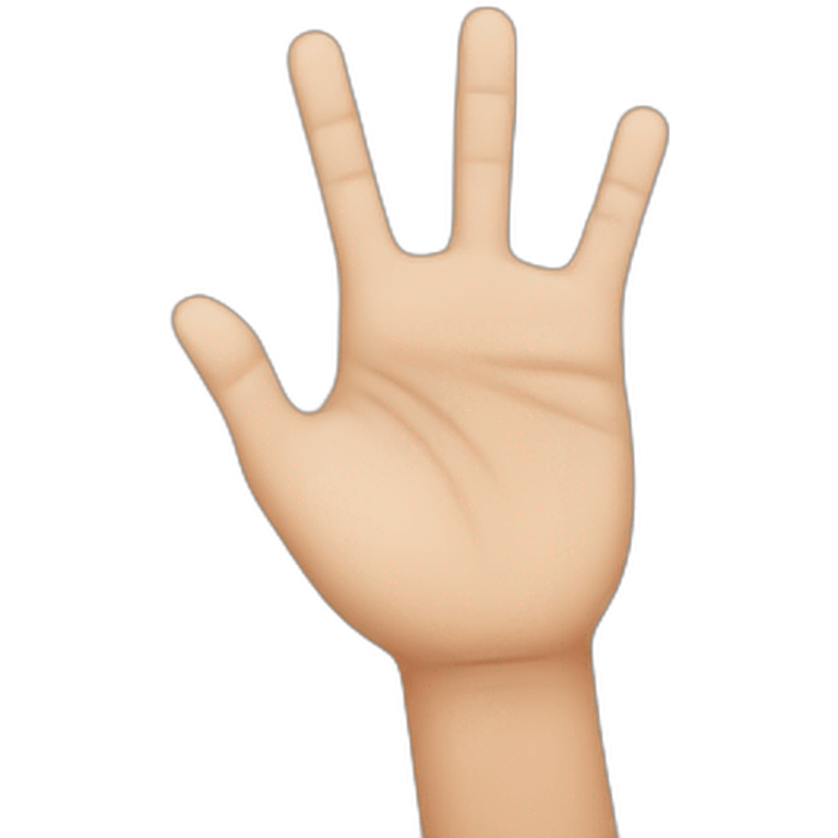 Three fingers emoji