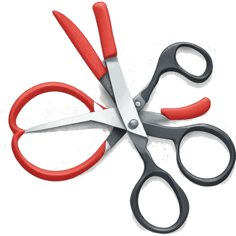 Two scissors cutting each other  emoji