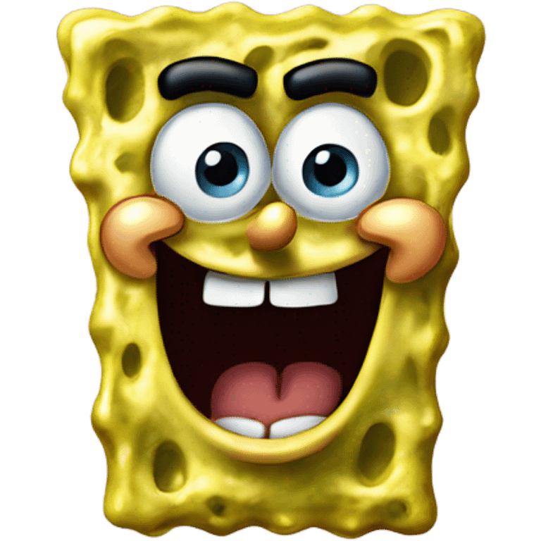 spongebob with close mouth emoji