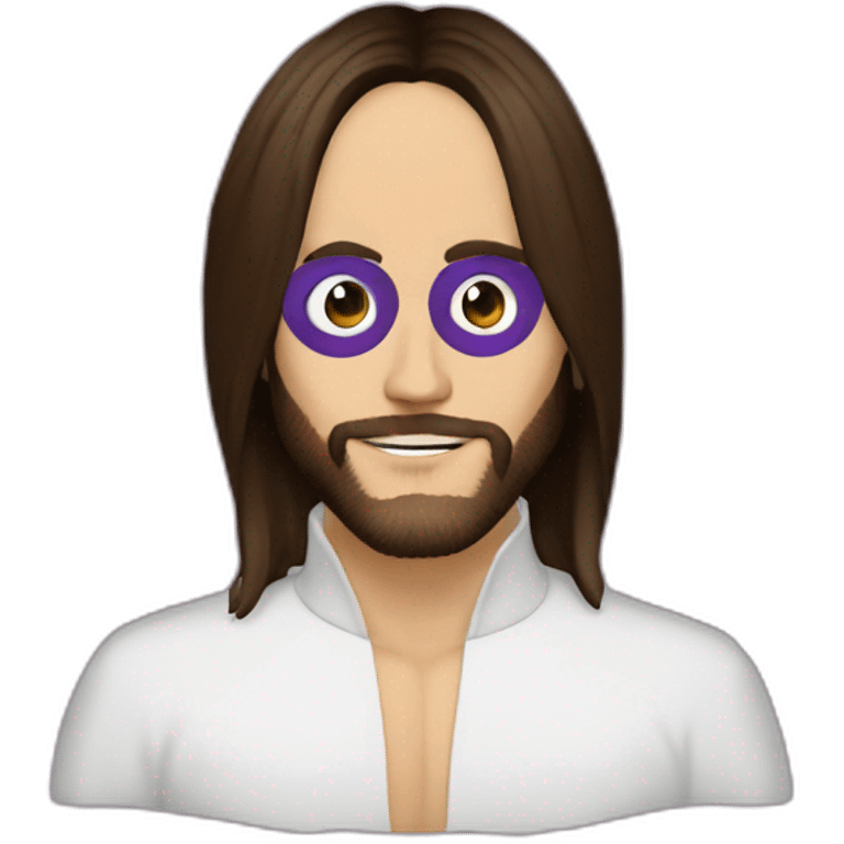 Jared Leto with face eggplant emoji