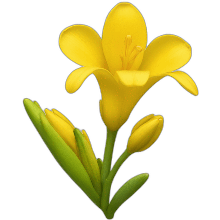 Yellow Freesia flower emoji