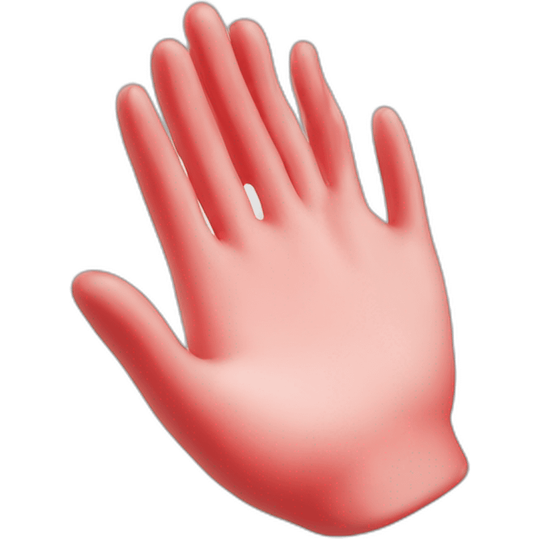 red watered hand emoji