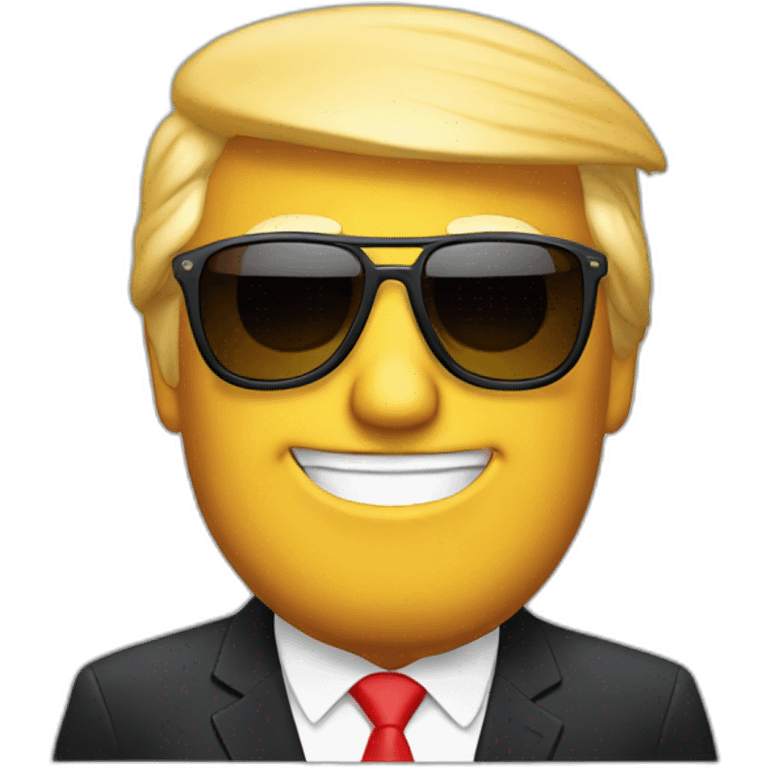 Trump with sunglasses emoji