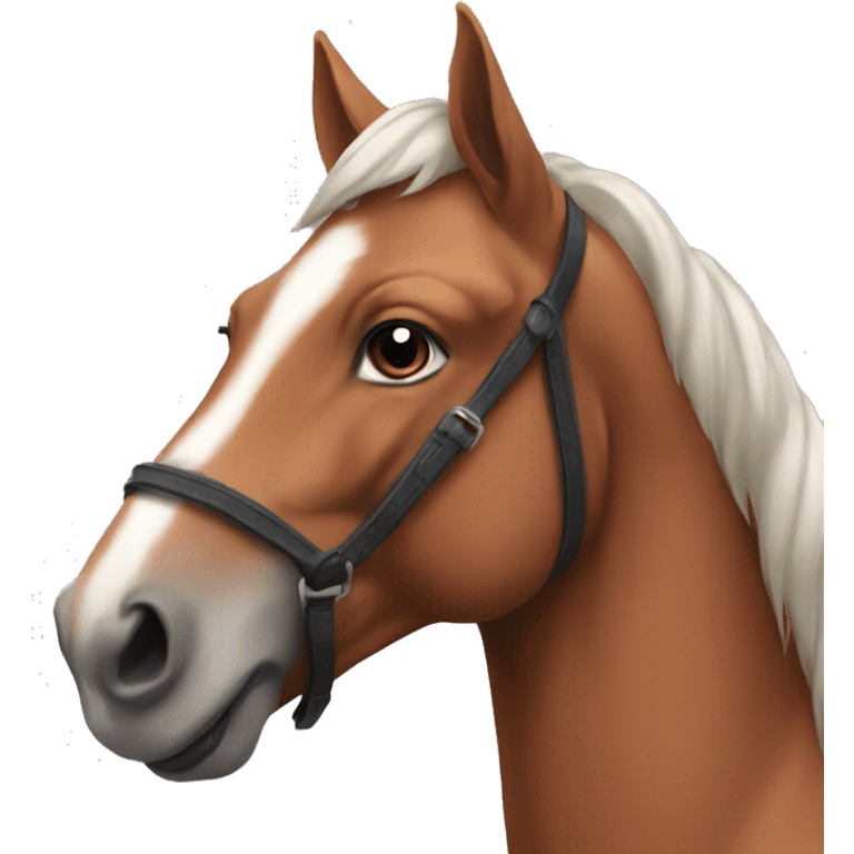 Horse that has the colour of a fox emoji