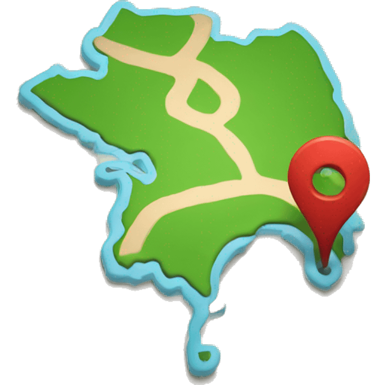 map with a pin emoji