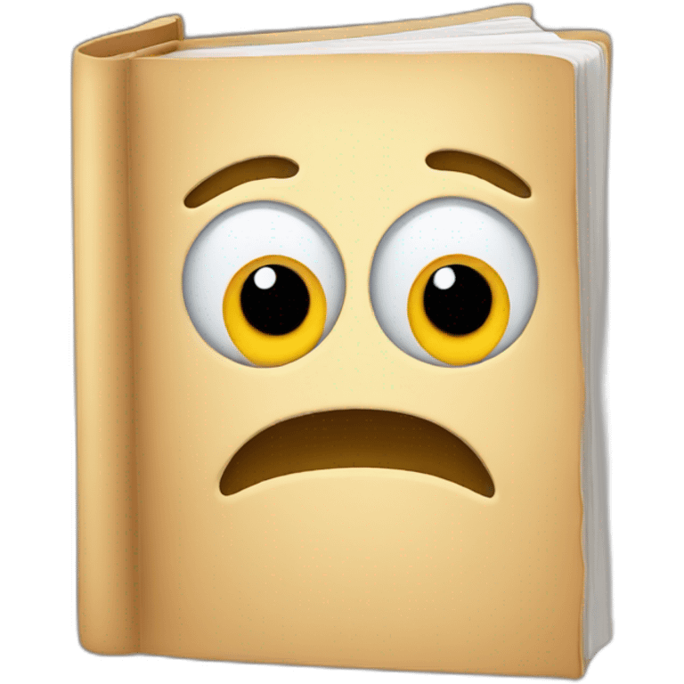 Book with face emoji