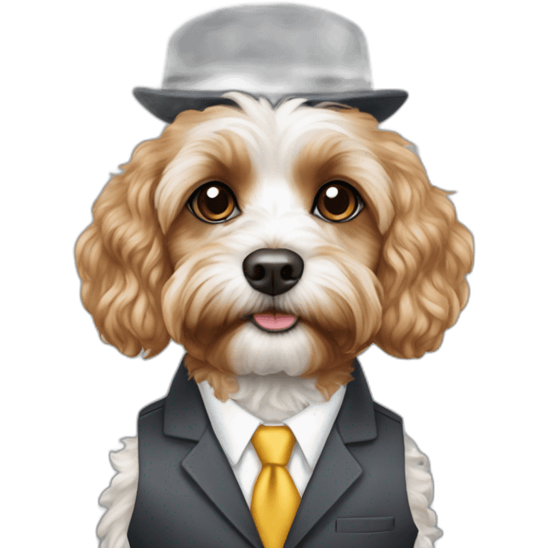 cavapoo in business attire emoji