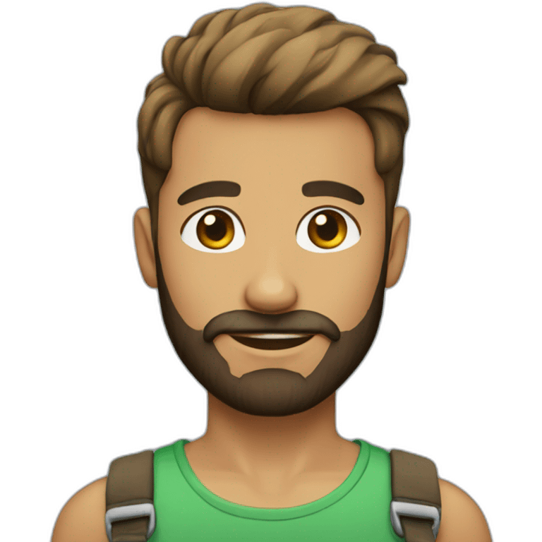 gay man with beard emoji