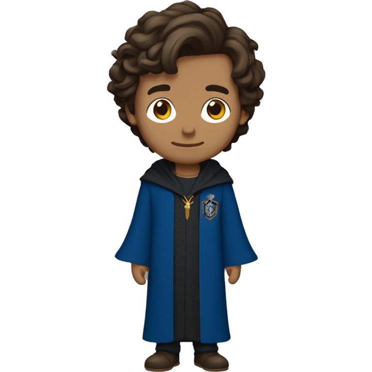 brown haired man wearing a Ravenclaw robe emoji