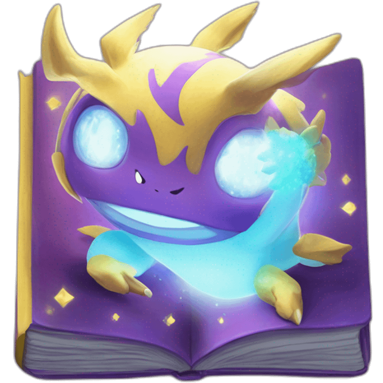 Pokemon enchanted book from the future, glow, shiney, there are pokemon emoji