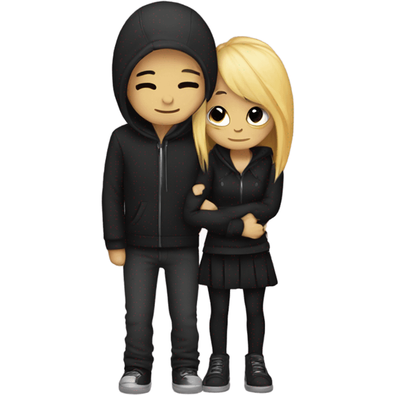 Emo couple hugging  emoji