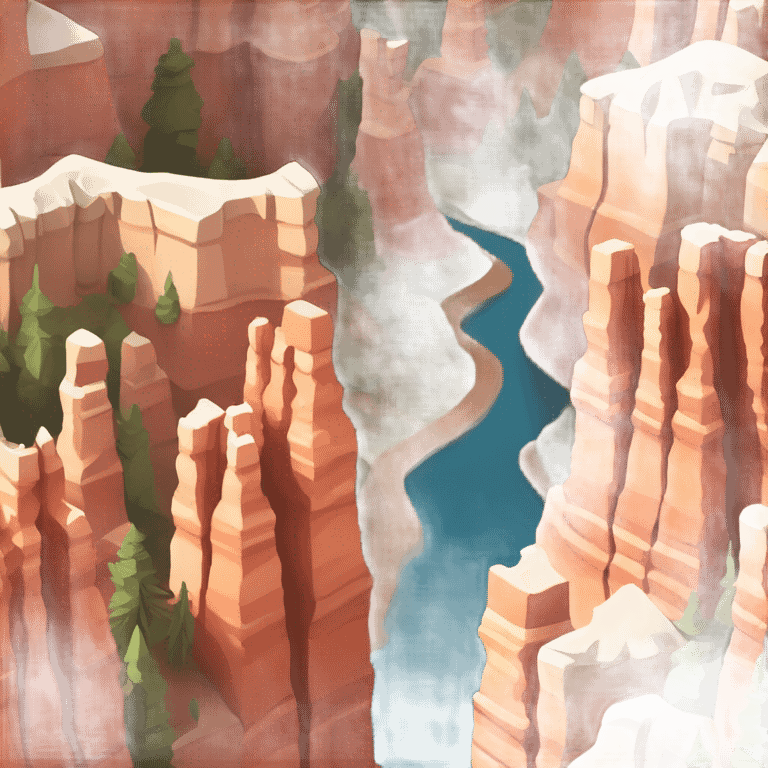 Bryce Canyon national park isometric emoji