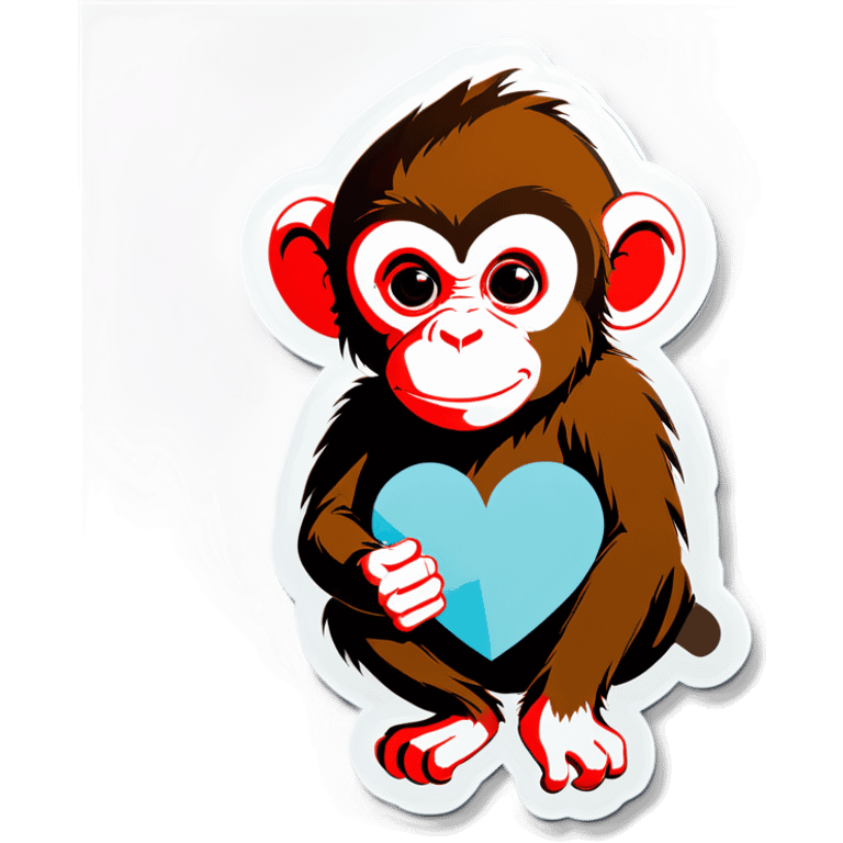 Monkey with a broken heart emoji