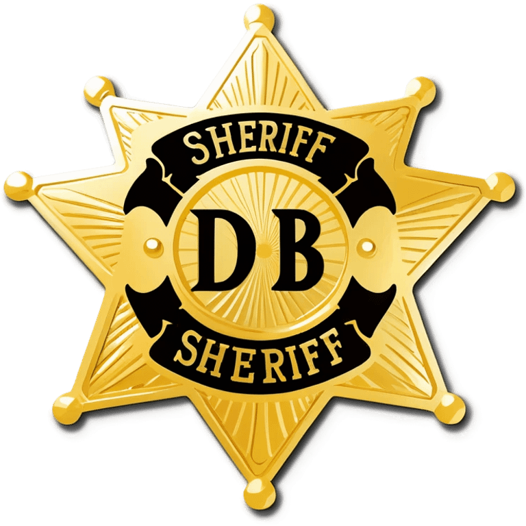 A sheriff badge that says DB emoji