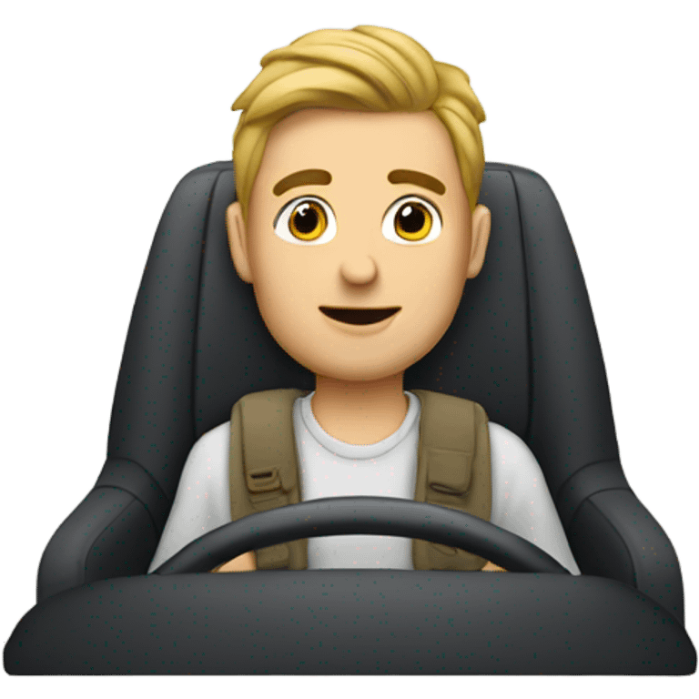 Husband in car  emoji