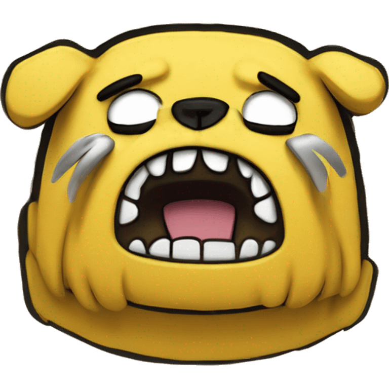 Jake the dog from adventure time angry emoji