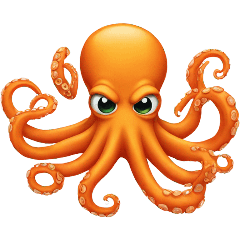 angry orange octopus emoji