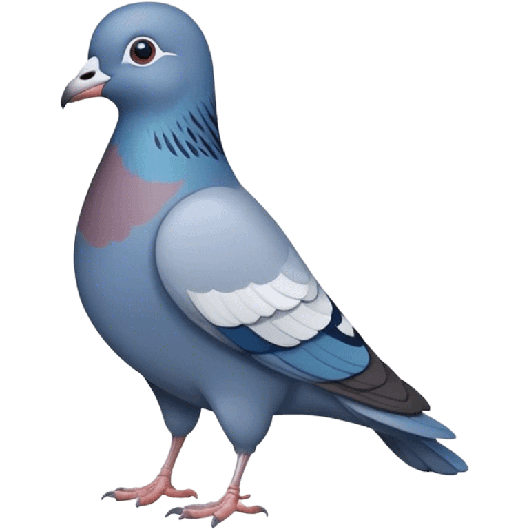 a primarily blue pigeon   emoji