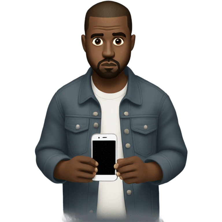 kanye west texting emoji