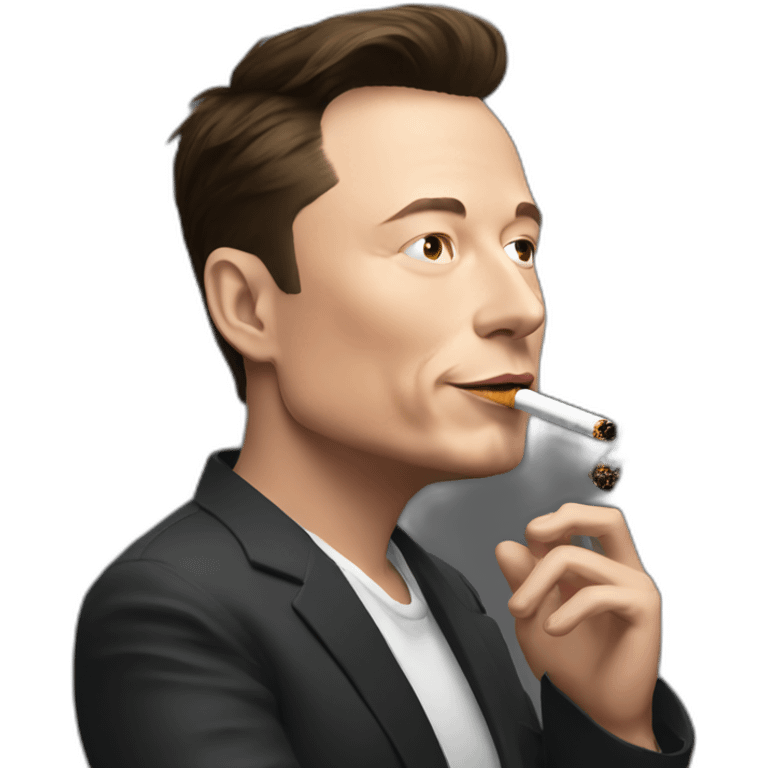 elon musk smoking zaza emoji