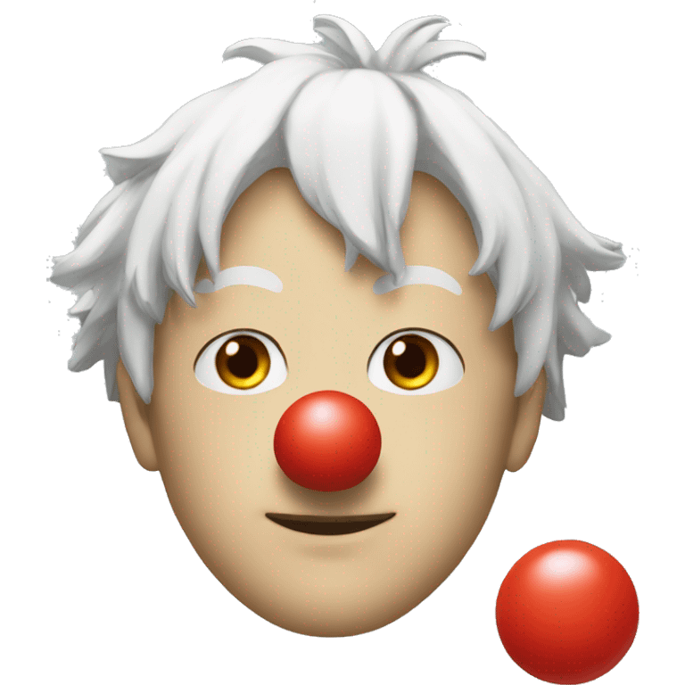 Satoru Gojo with a clown nose  emoji