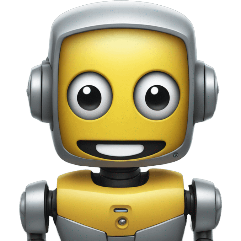 Smiley face robot emoji