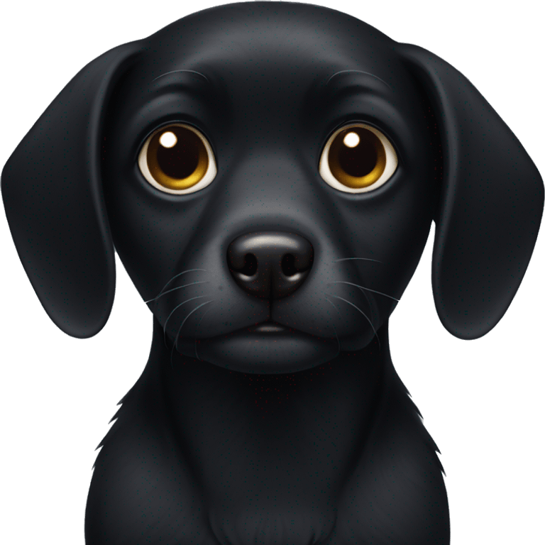 Small black dog with one eye emoji