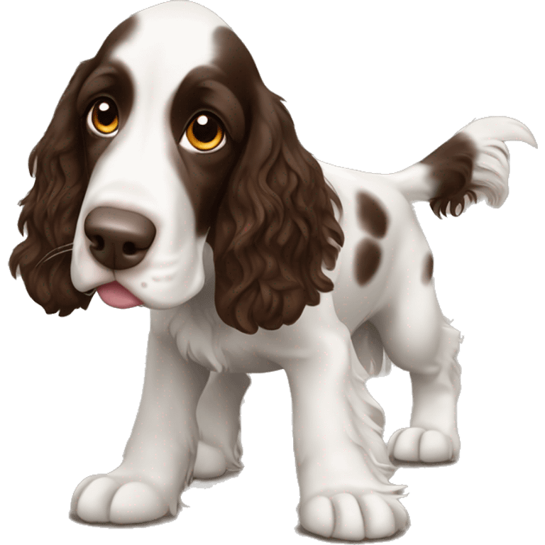 Liver tri roan English springer spaniel emoji