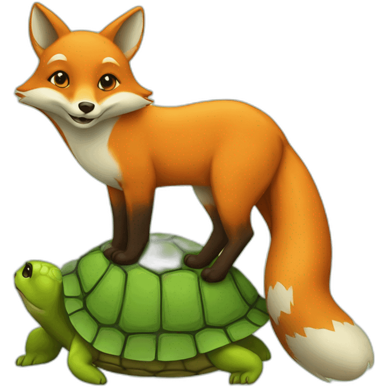 a fox with a turtle emoji