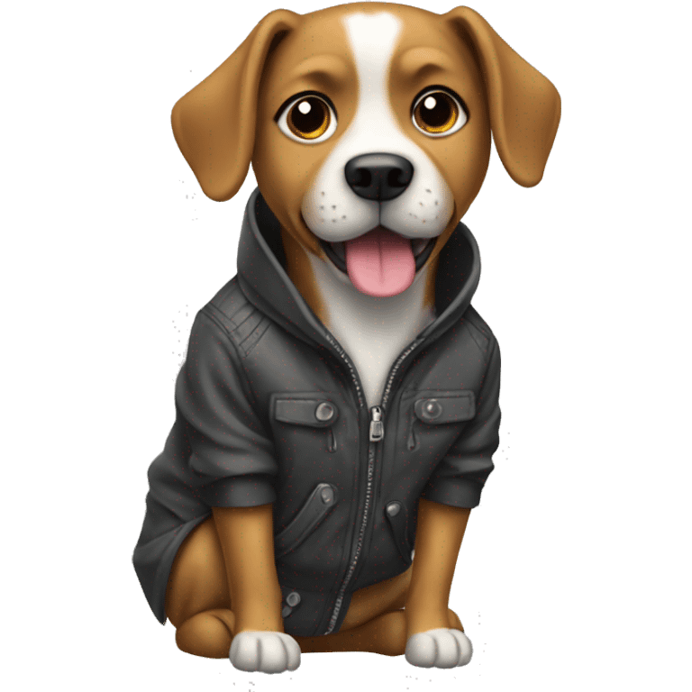 Dog in a jacket emoji