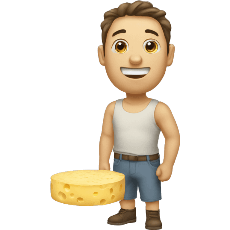 Un moine qui mange du fromage emoji