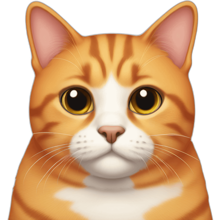 obese orange cat with black spots emoji